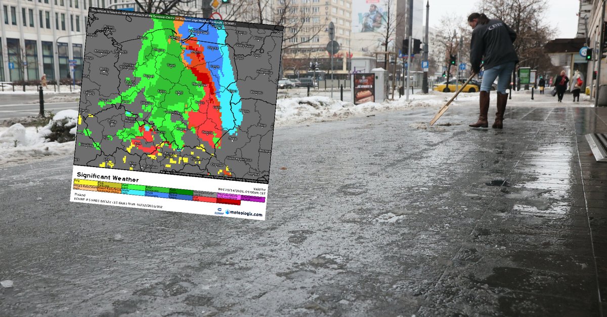 Polskę czekają opady marznącego i lodowego deszczu