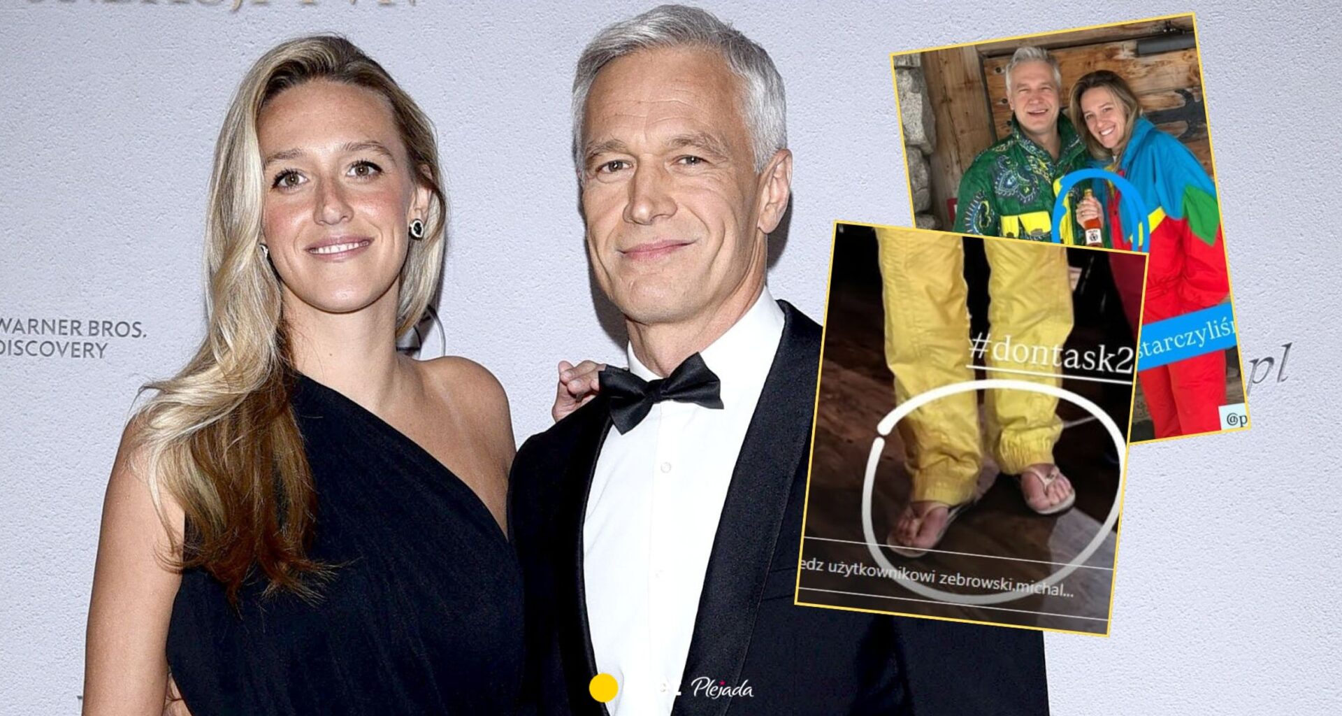 Michał Żebrowski znów rozbawił fanów. Kombinezon narciarski i... japonki