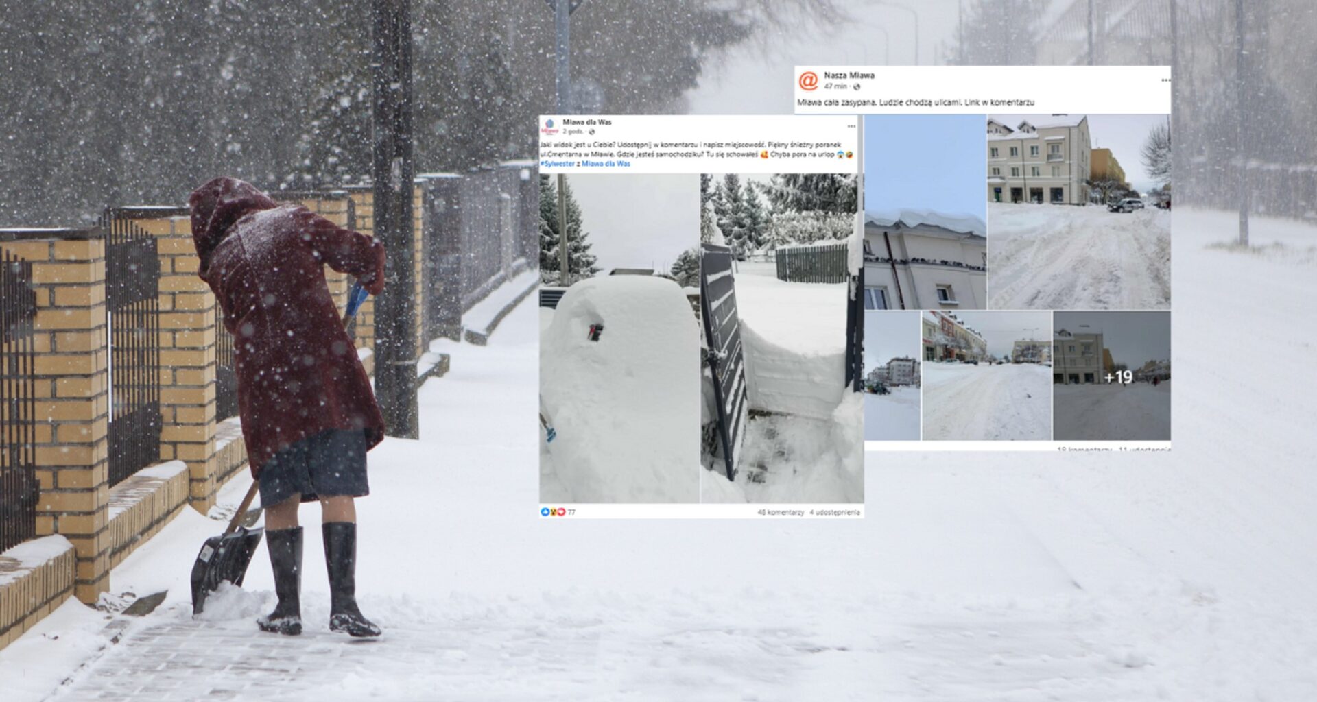 Atak zimy paraliżuje Mławę