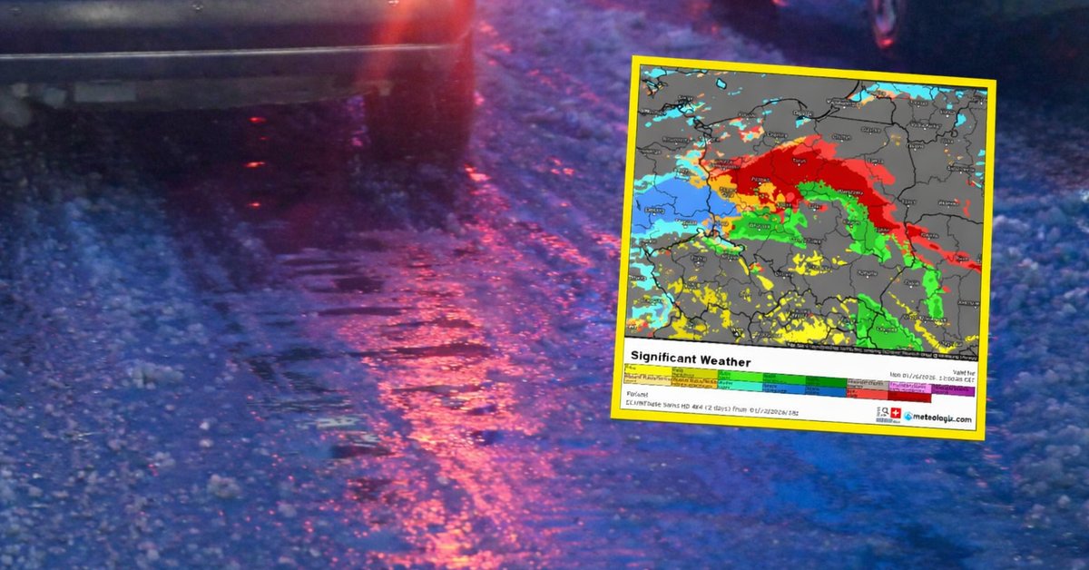 W poniedziałek gołoledź przemieści się na północ