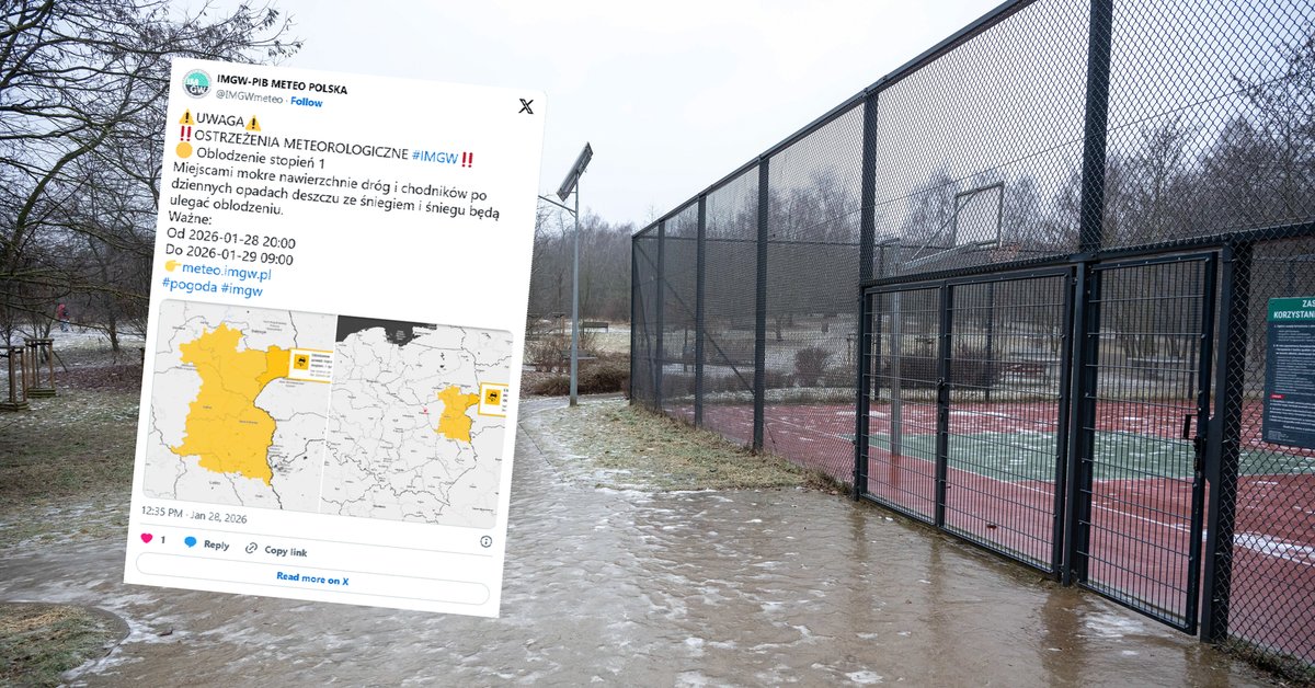 Alerty IMGW dla trzech województw. Uwaga na śliskie drogi i chodniki - Onet