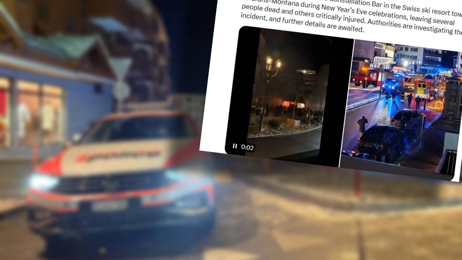 Szwajcaria. Eksplozja w luksusowym kurorcie narciarskim Crans-Montana. Są ofiary