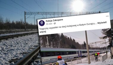 Śmiertelny wypadek na torach w Białym Dunajcu. Pociąg potrącił człowieka. 'Kolejowa zakopianka zablokowana'