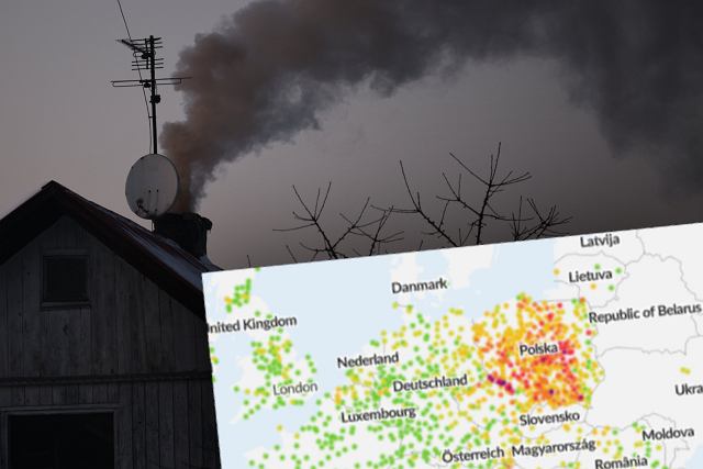 Polska 'świeci' na fioletowo. Zima przypomniała, że nie poradziliśmy sobie ze smogiem