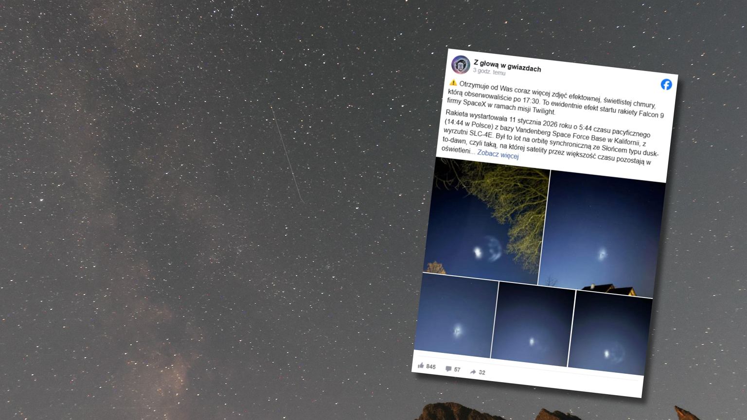 Tajemniczy obiekt na niebie nad Polską. To nie UFO. Jest wyjaśnienie