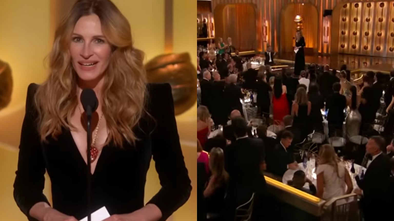 Co za sceny na Złotych Globach! Julia Roberts poruszona reakcją publiki