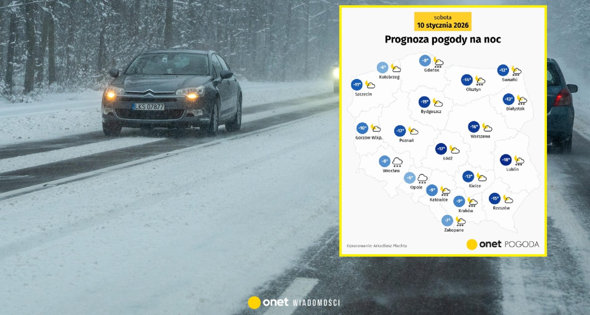 Mroźna i śnieżna zima nie przestaje atakować. Tutaj będzie dziś szczególnie zimno