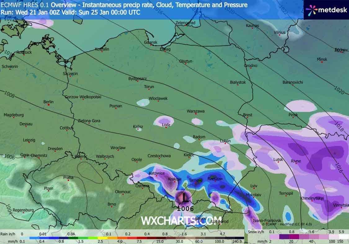 Załamanie pogody, opady marznące i gołoledź