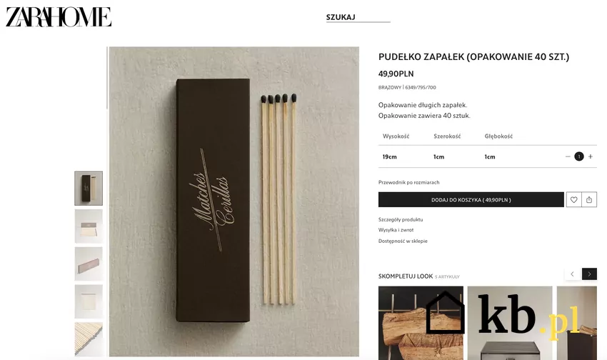 Zapałki Zara Home