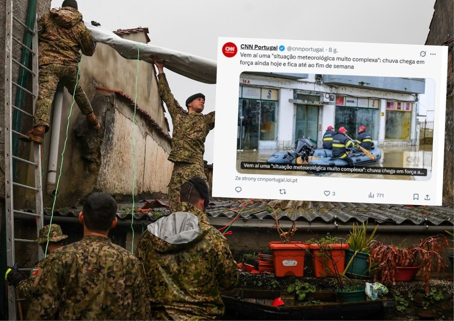 Portugalia mierzy się ze skutkami orkanu Leonardo /ESTELA SILVA /PAP