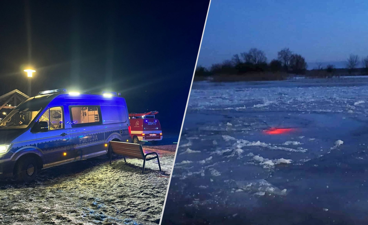 Pod quadem załamał się lód na Noteci. Policja zatrzymała właściciela
