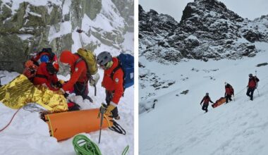 Chciał zjechać na snowboardzie z Rysów. Nagle stracił równowagę i runął