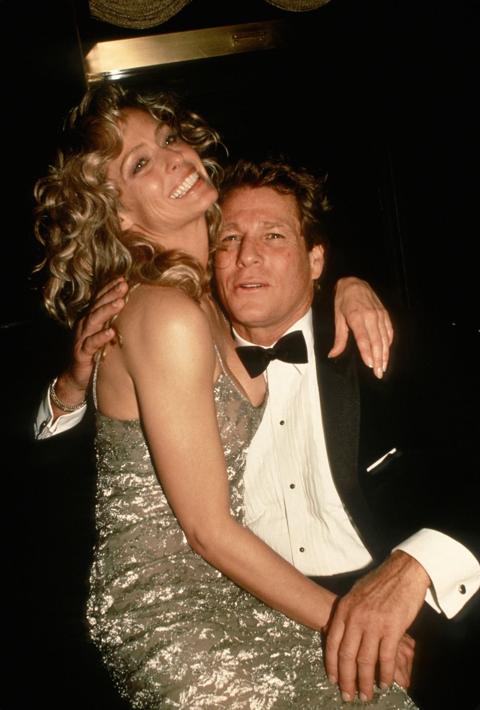 Farrah Fawcett i Ryan O'Neal w 1989 roku