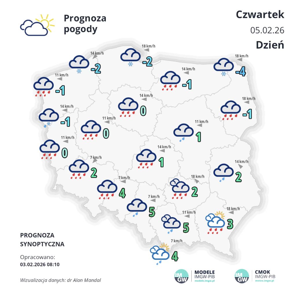 Prognoza na czwartek