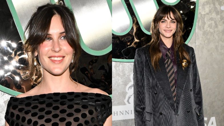 Odmieniona Delevingne i Willis w prześwitującej sukience (ZDJĘCIA)