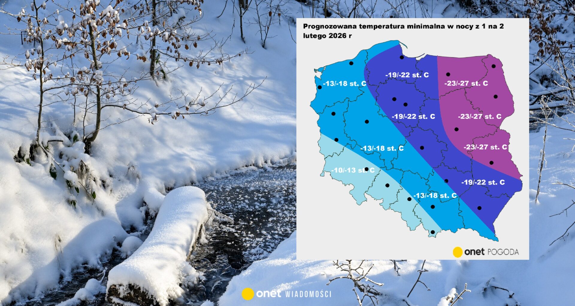 Fala mrozu wkracza w apogeum. W tych miastach będzie najzimniej