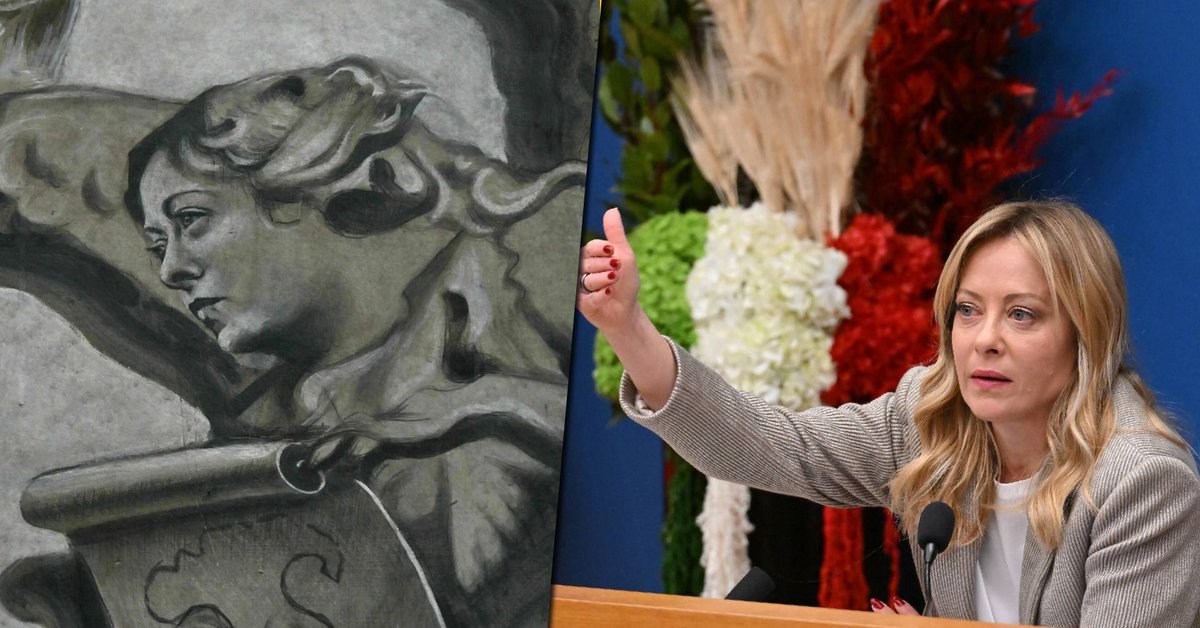 Obraz anioła w Rzymie wywołał burzę. Włosi porównują go do premier Włoch