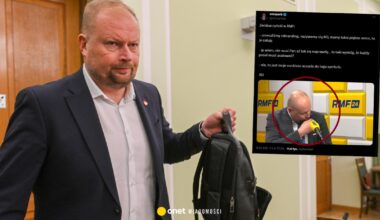 Witold Zembaczyński z KO zaskoczył w studiu. Nagle wziął do ręki przypinkę