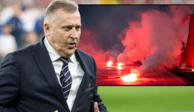 Cezary Kulesza, prezes PZPN i race na meczu Polska - Holandia