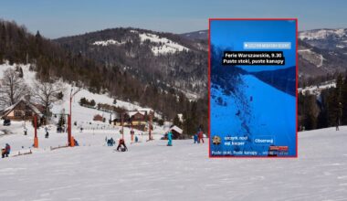 Nietypowy widok w Szczyrku w środku ferii. Pokazali nagranie