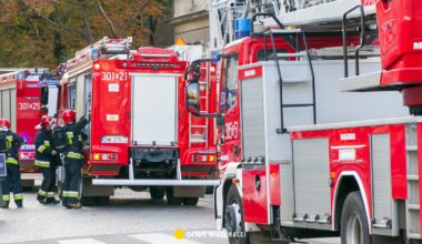 Pożar w Polkowicach. Zawalił się dach budynku