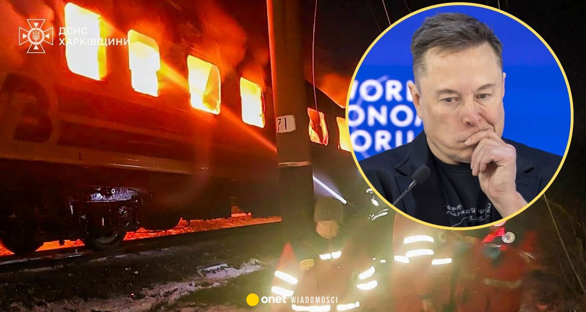 Rosyjski atak dronów na ukraiński pociąg stawia Elona Muska w trudnej sytuacji