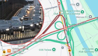 Paraliż w Warszawie. Na Wisłostradzie powstało zapadlisko - Onet