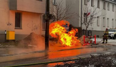 Poważna awaria w Szczecinie. Uszkodzony gazociąg. W niebo poszedł słup ognia