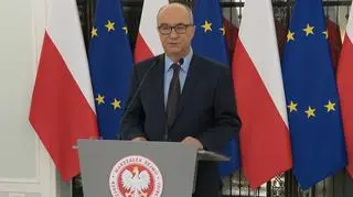 Włodzimierz Czarzasty na konferencji prasowej