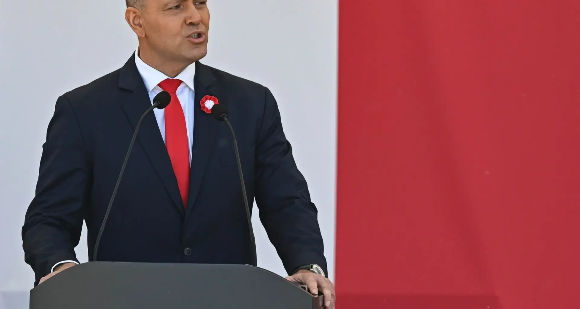 Święto Narodowe Trzeciego Maja. Prezydent Karol Nawrocki przemawia podczas uroczystości na Placu Zamkowym w Warszawie