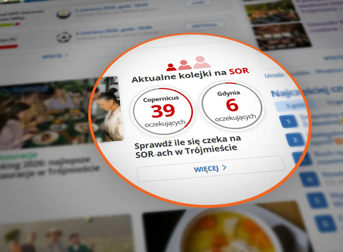 Na trojmiasto.pl sprawdzisz aktualną sytuację na SORach. "Od początku maja więcej pacjentów"