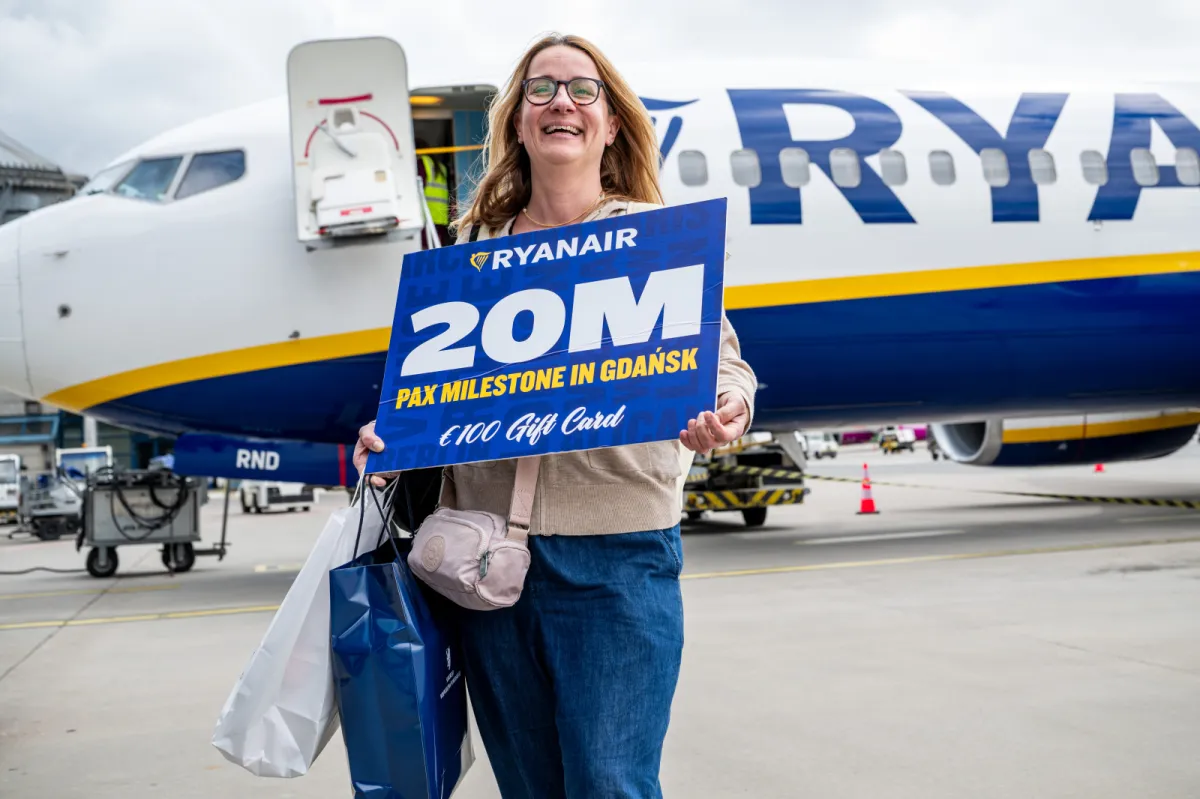 20-milionowy pasażer i nowe trasy. Ryanair świętuje w Gdańsku