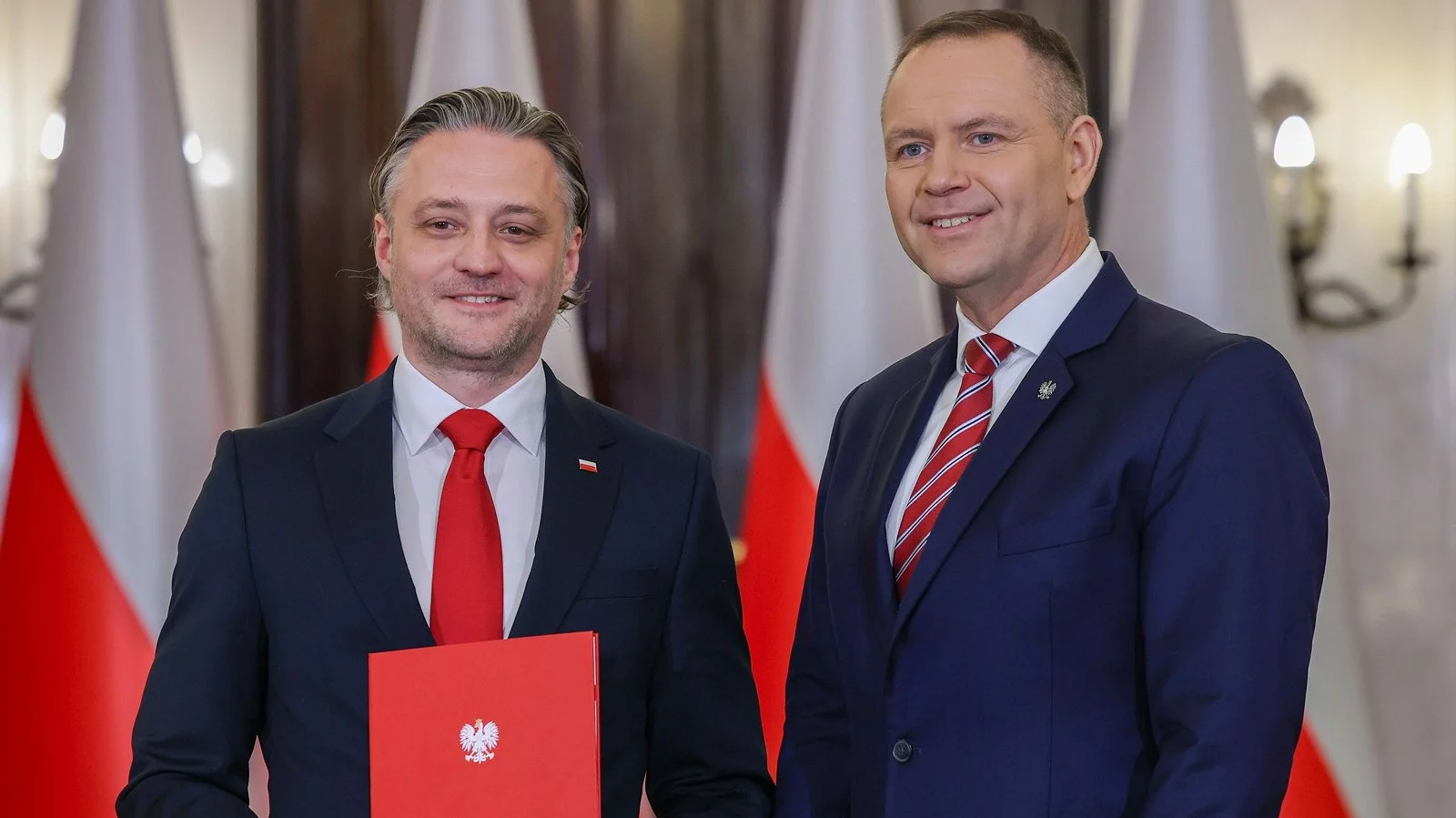 Szef BBN Bartosz Grodecki i prezydent Karol Nawrocki