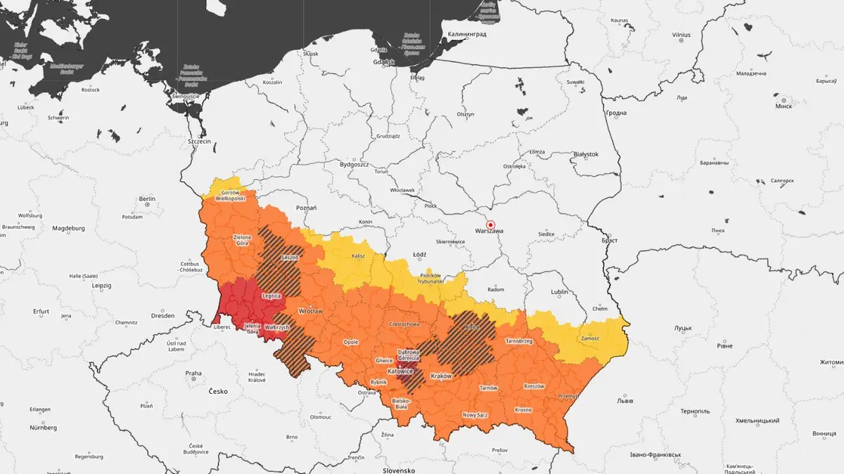 Ostrzeżenia IMGW przed burzami