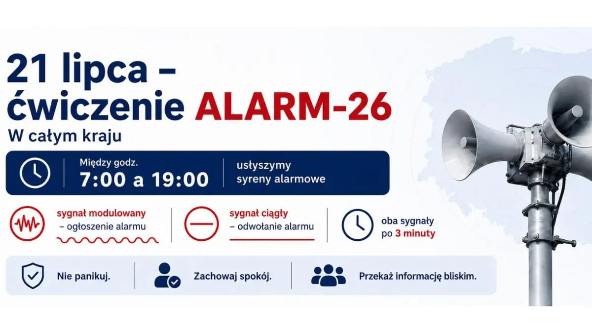 Ćwiczenia "Alarm-26". Lokalne władze apelują do mieszkańców