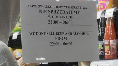 Nocny zakaz sprzedaży alkoholu
