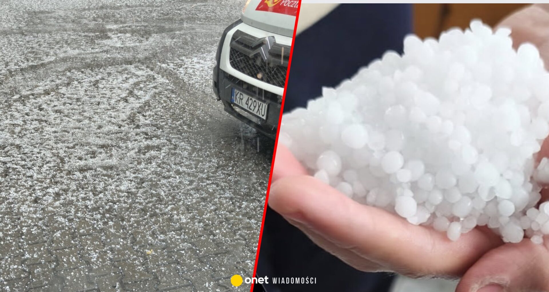 Gradobicie nad Krakowem. Do sieci trafiły nagrania