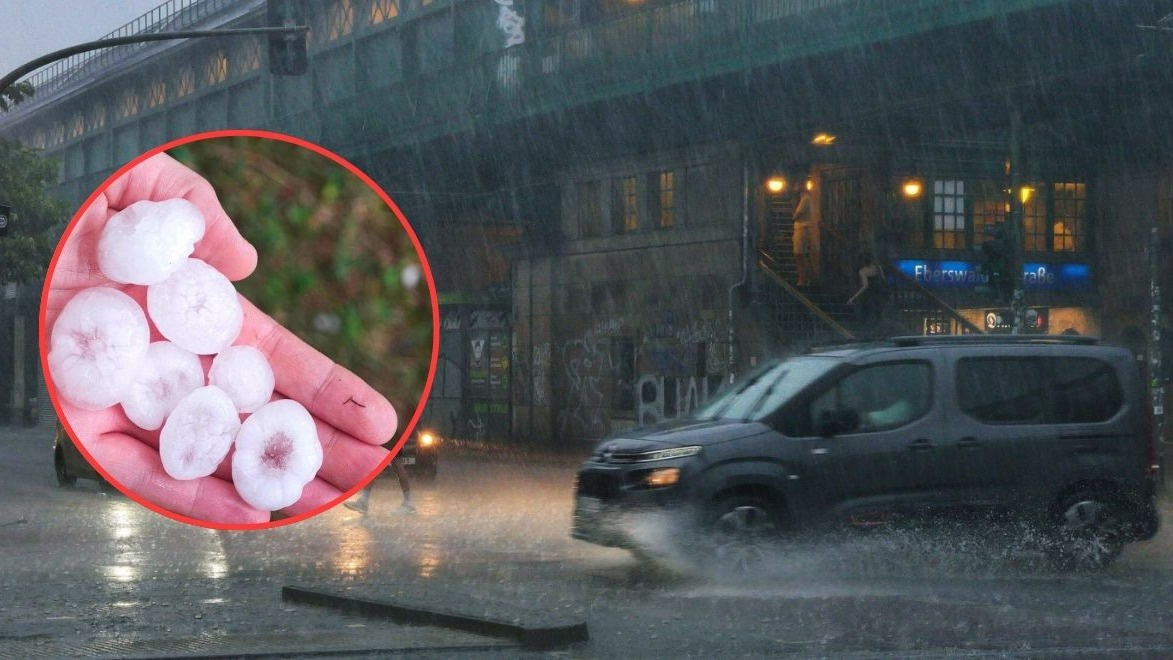 Nad Polską przechodzi groźna superkomórka. Kule gradu spadły na ulice