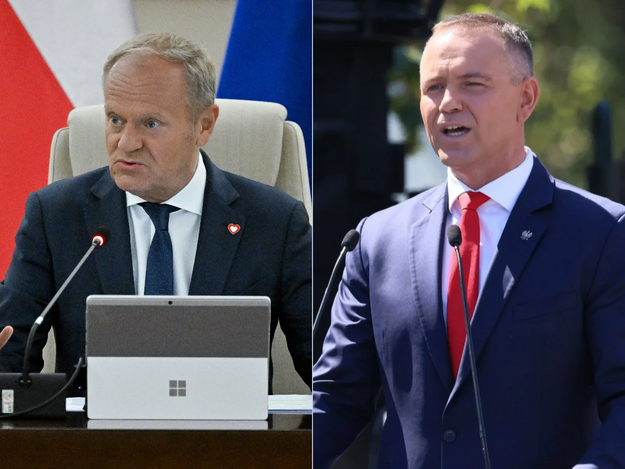 Donald Tusk i Karol Nawrocki
