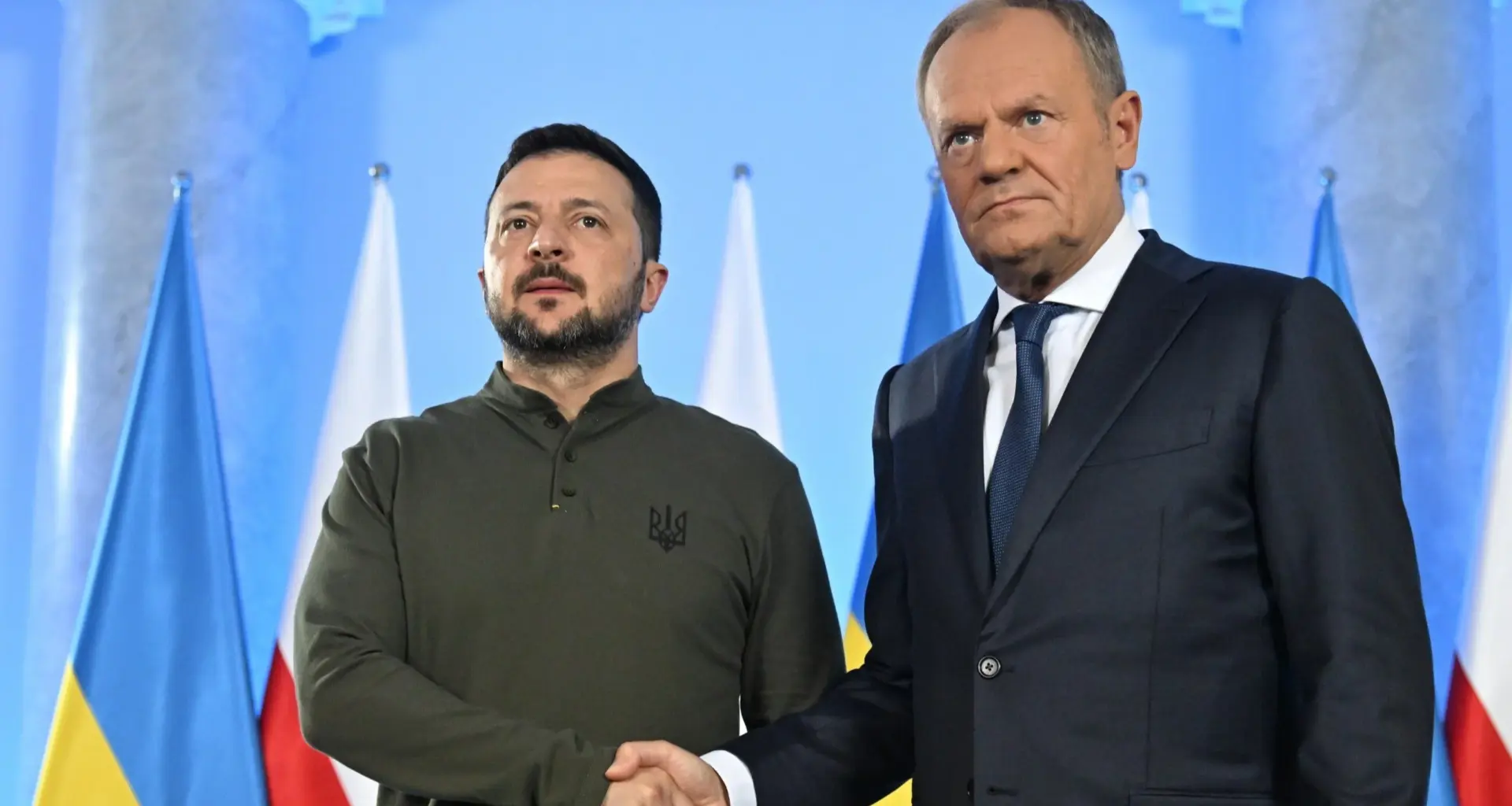 Wołodymyr Zełenski i Donald Tusk