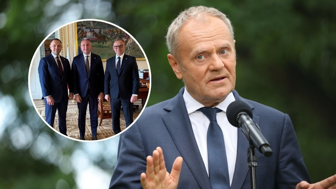 Donald Tusk pokazał wspólne zdjęcie Nawrockiego, Dudy i Piesiewicza