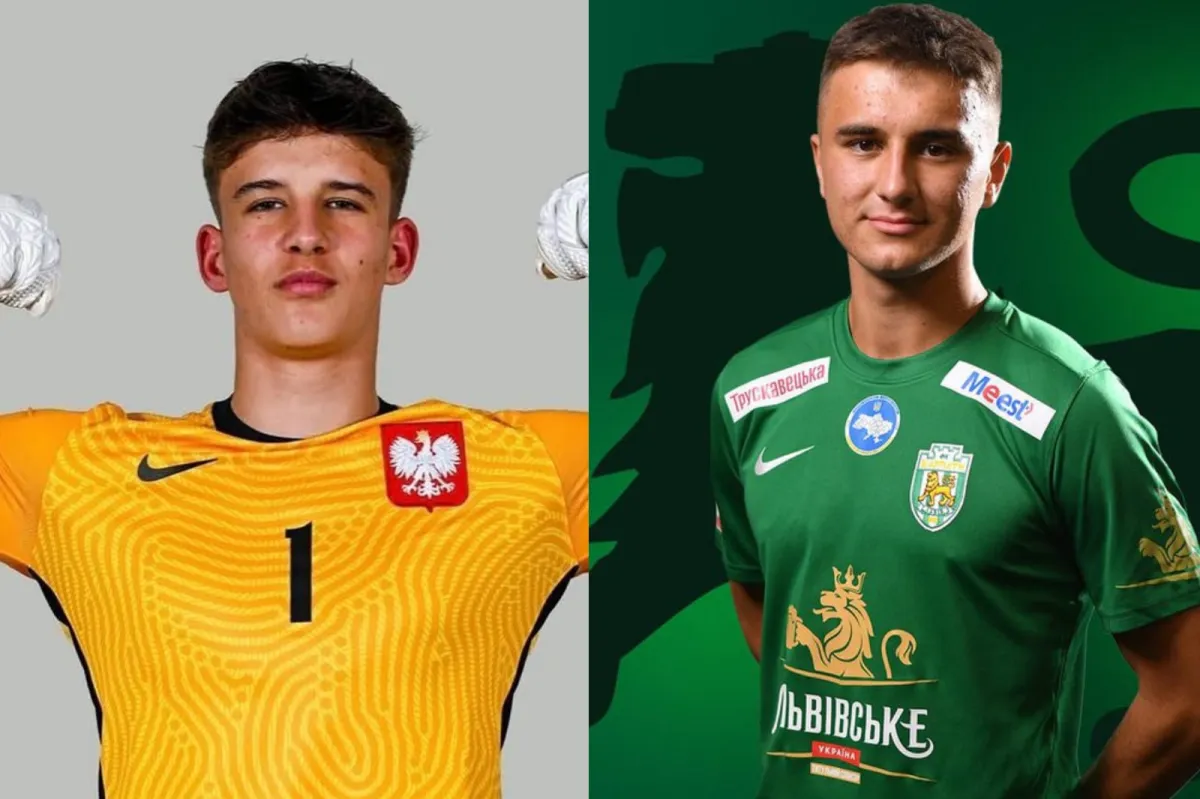 Bramkarz Axel Holewiński i pomocnik Artur Szach blisko Lechii Gdańsk