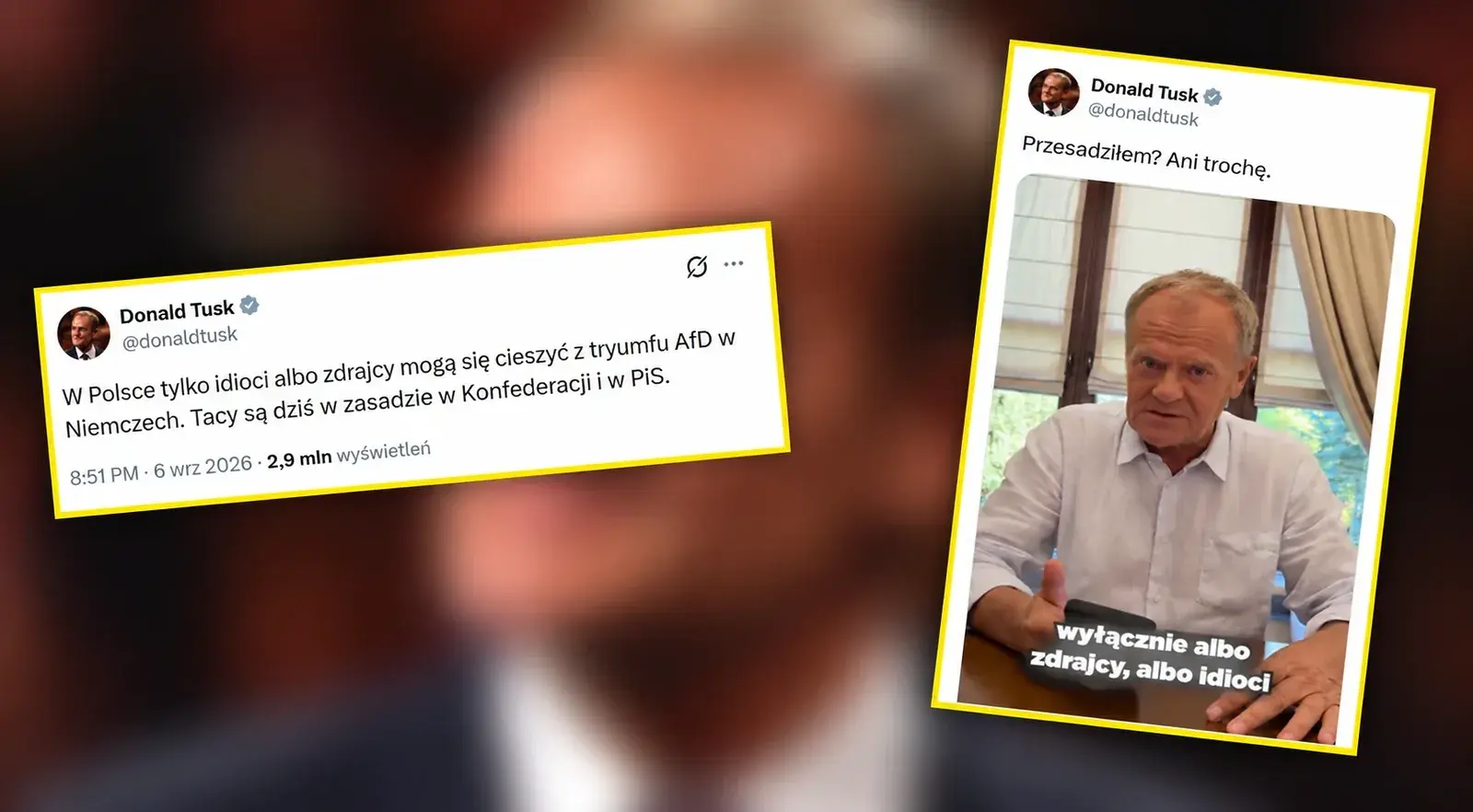Co za tupet! Tusk wyzywa pół Polski od "idiotów" i "zdrajców", i jeszcze tego broni