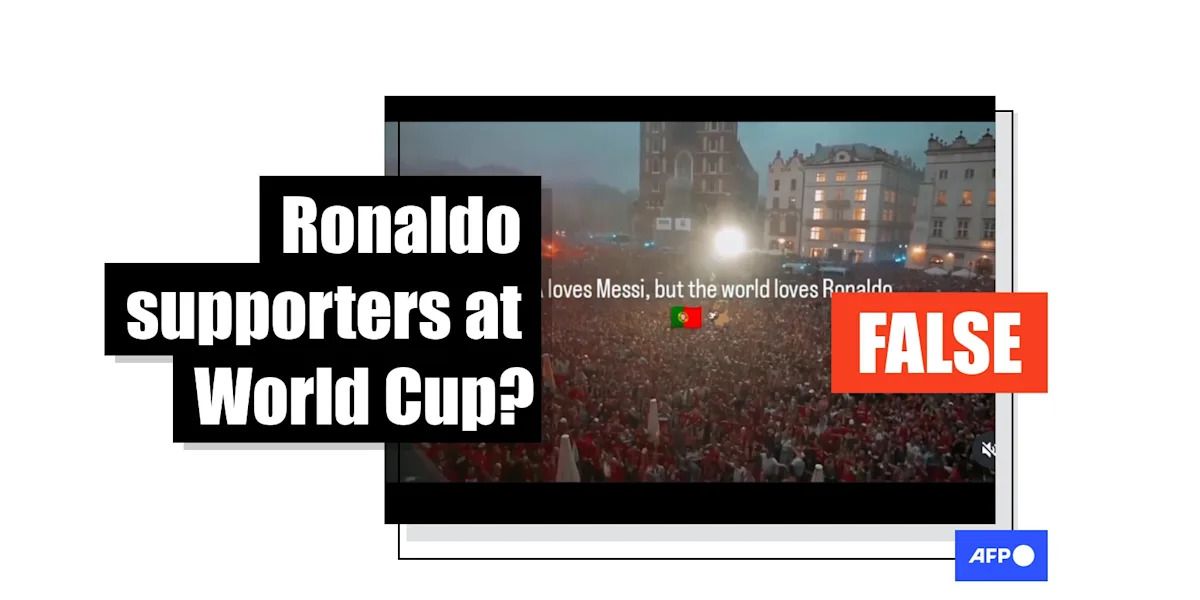 Video from Poland misrepresented as Ronaldo fans at World Cup