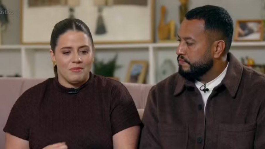 Tati Machado e Bruno Monteiro no Fantástico