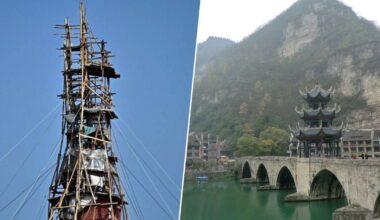 Castelo Animado da vida real? Para resistir a despejo, homem chinês começou a improvisar novos andares na sua casa e não parou mais