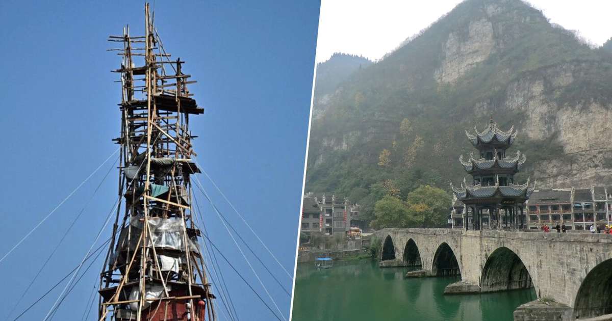 Castelo Animado da vida real? Para resistir a despejo, homem chinês começou a improvisar novos andares na sua casa e não parou mais