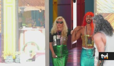 Só rir! Afonso Leitão e Kina vestem-se de sereias e mal conseguem andar - Big Brother