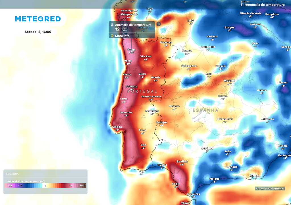 Anomalia das temperaturas em Portugal