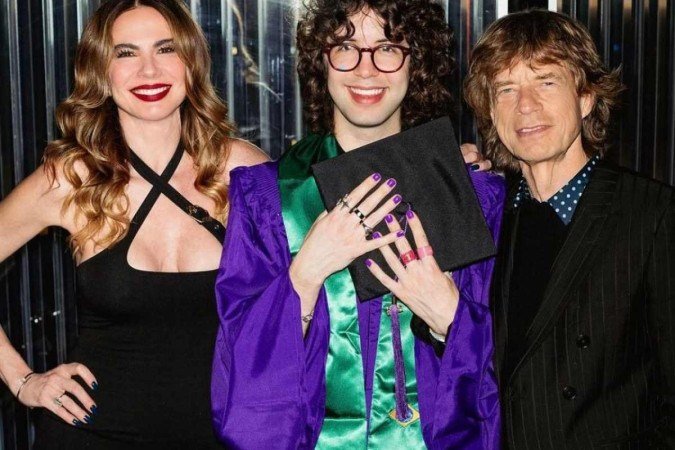 Luciana Gimenez, Lucas Jagger, Mick Jagger -  (crédito: Foto reprodução internet)